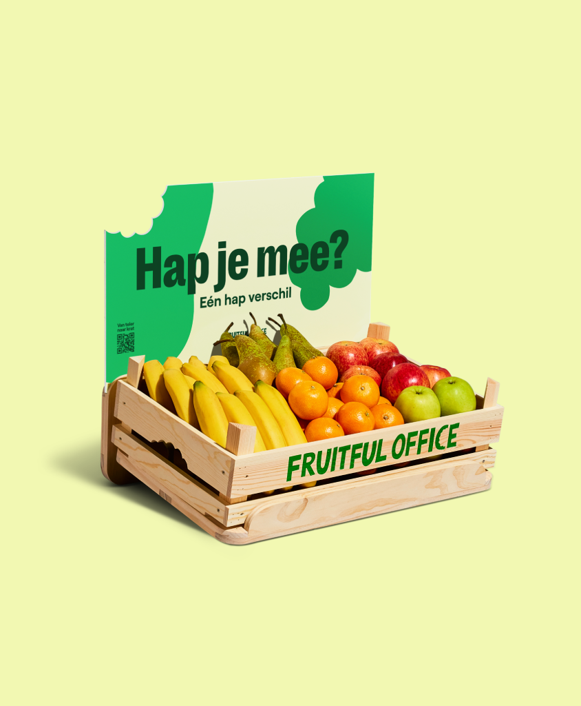 Tafel display voor kantoorfruit